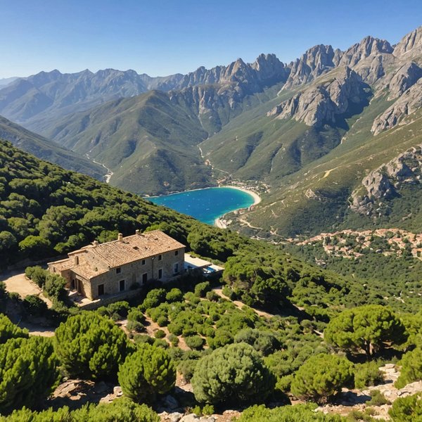 Où trouver une maison de vacances en Corse avec des cours de cuisine et des randonnées en montagne?